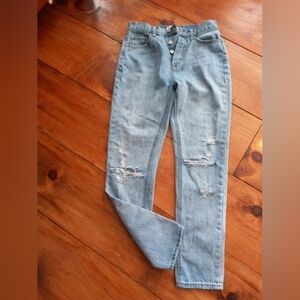 Blank Paige Jeans Womens Size  S  Blue Denim  Distressed 5 Pockets Casual